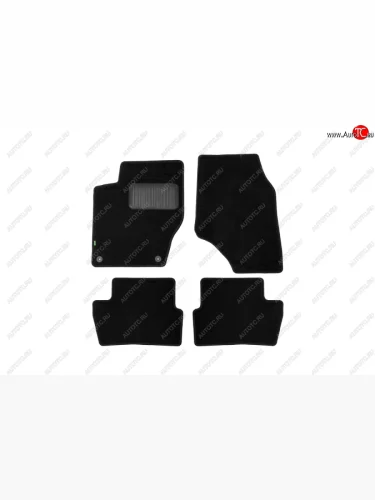 Коврики в салон Klever Standart (текстиль, 4 шт., подпятник, оверлок) (Черный) Peugeot 308  T7 (2007-2014) хэтчбек 5 дв. дорестайлинг, хэтчбэк 5 дв. рестайлинг