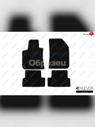 Коврики в салон Klever Econom (текстиль, 4 шт., без подпятника, оверлок) Mercedes-Benz A class  W169 (2005-2008) дорестайлинг, хэтчбэк 5 дв. (Черный)