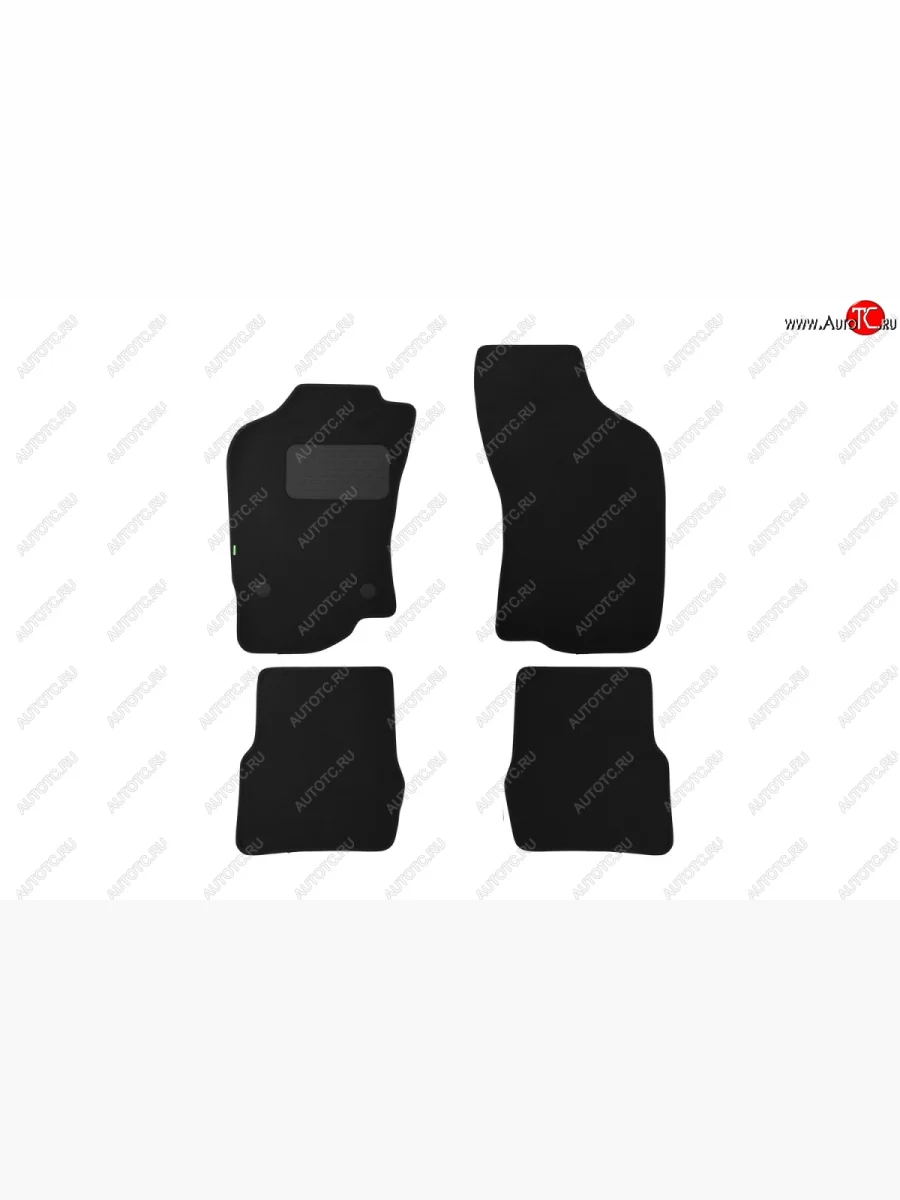 Коврики в салон Klever Standart (текстиль, 4 шт., подпятник, оверлок) Fiat Albea 170 седан (2002-2012) (Черный)  в Воронеже Воронежской области