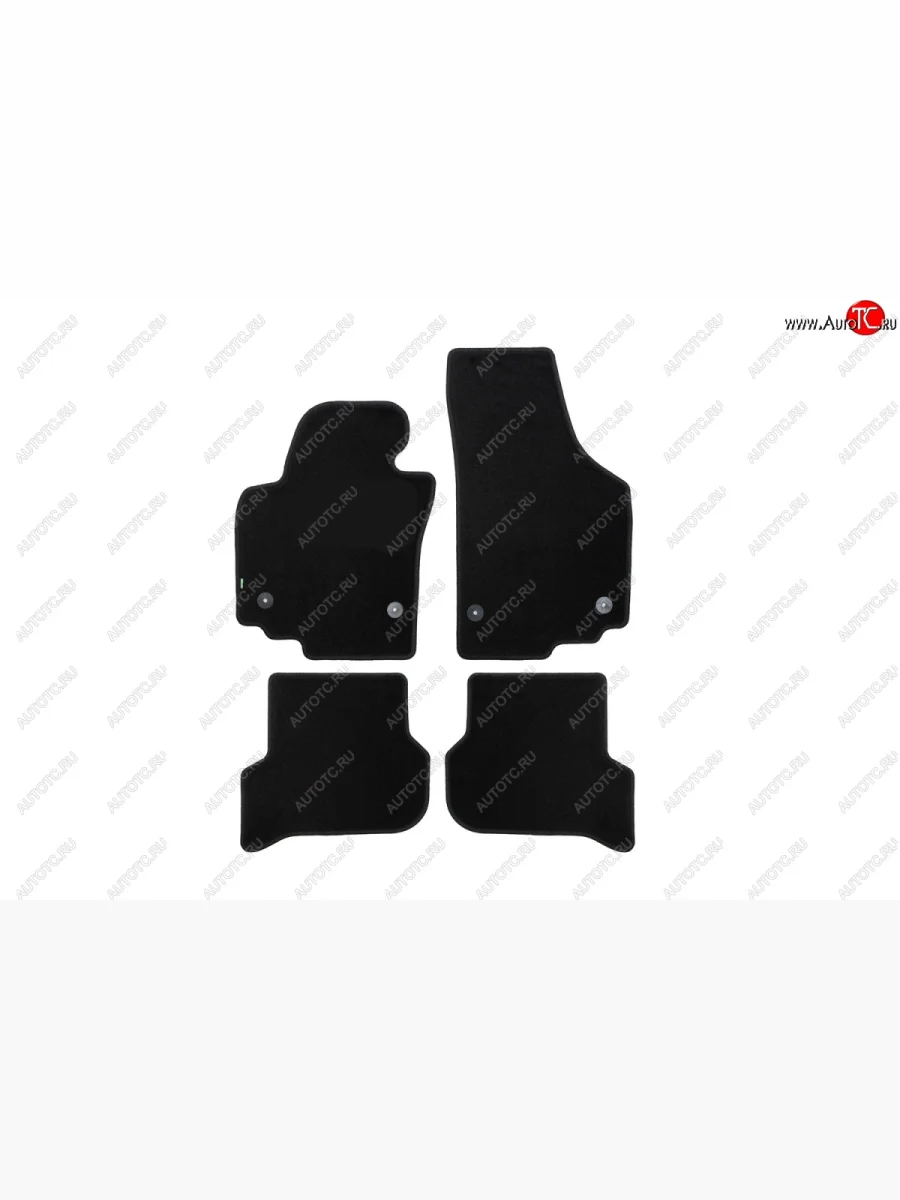 Коврики в салон Klever Econom (текстиль, 4 шт., без подпятника, оверлок) Seat Altea Freetrack (2008-2015) (Черный)  с доставкой в г. Пермь