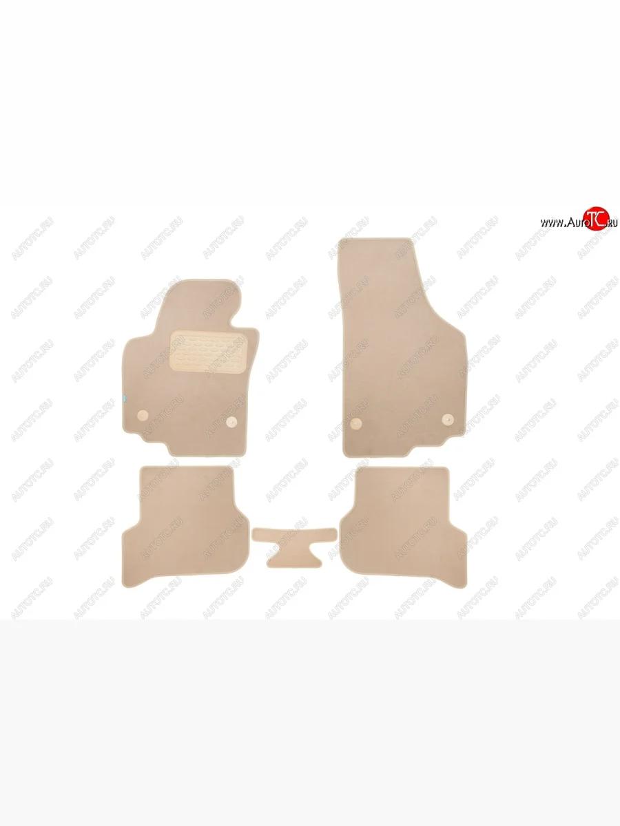 Коврики в салон Klever Premium (текстиль) Seat Altea Freetrack (2008-2015) (Бежевый)  с доставкой в г. Пермь