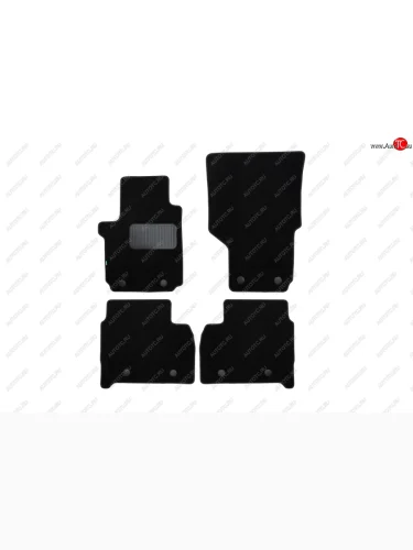 Коврики в салон Klever Standart (текстиль, 4 шт., без подпятника, оверлок) (Черный) Volkswagen Amarok дорестайлинг (2009-2016)
