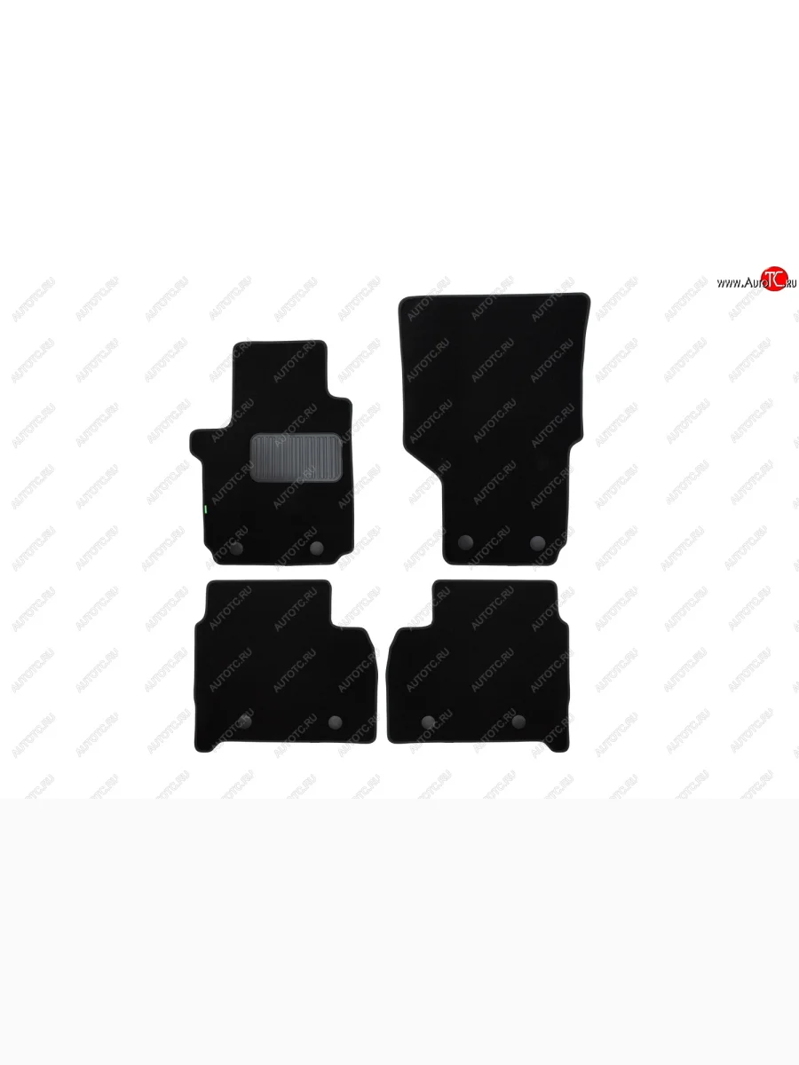 Коврики в салон Klever Standart (текстиль, 4 шт., без подпятника, оверлок) Volkswagen Amarok дорестайлинг (2009-2016) (Черный)  в Перми Пермском крае