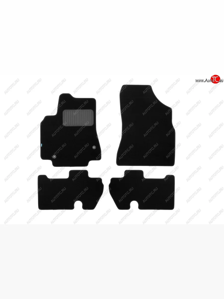Коврики в салон Klever Standart (текстиль, 4 шт., подпятник, оверлок) CITROEN Berlingo B9 дорестайлинг (2008-2016) (Черный)  с доставкой в г. Керчь