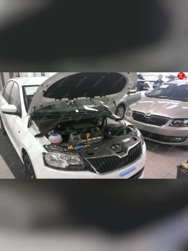 Упоры капота Russtal (1 штука) Skoda Rapid NH3 дорестайлинг лифтбэк (2012-2017)