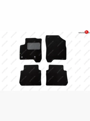 Коврики в салон Klever Standart (текстиль, 4 шт., подпятник, оверлок) (Черный) CITROEN C3 Picasso дорестайлинг (2008-2012)