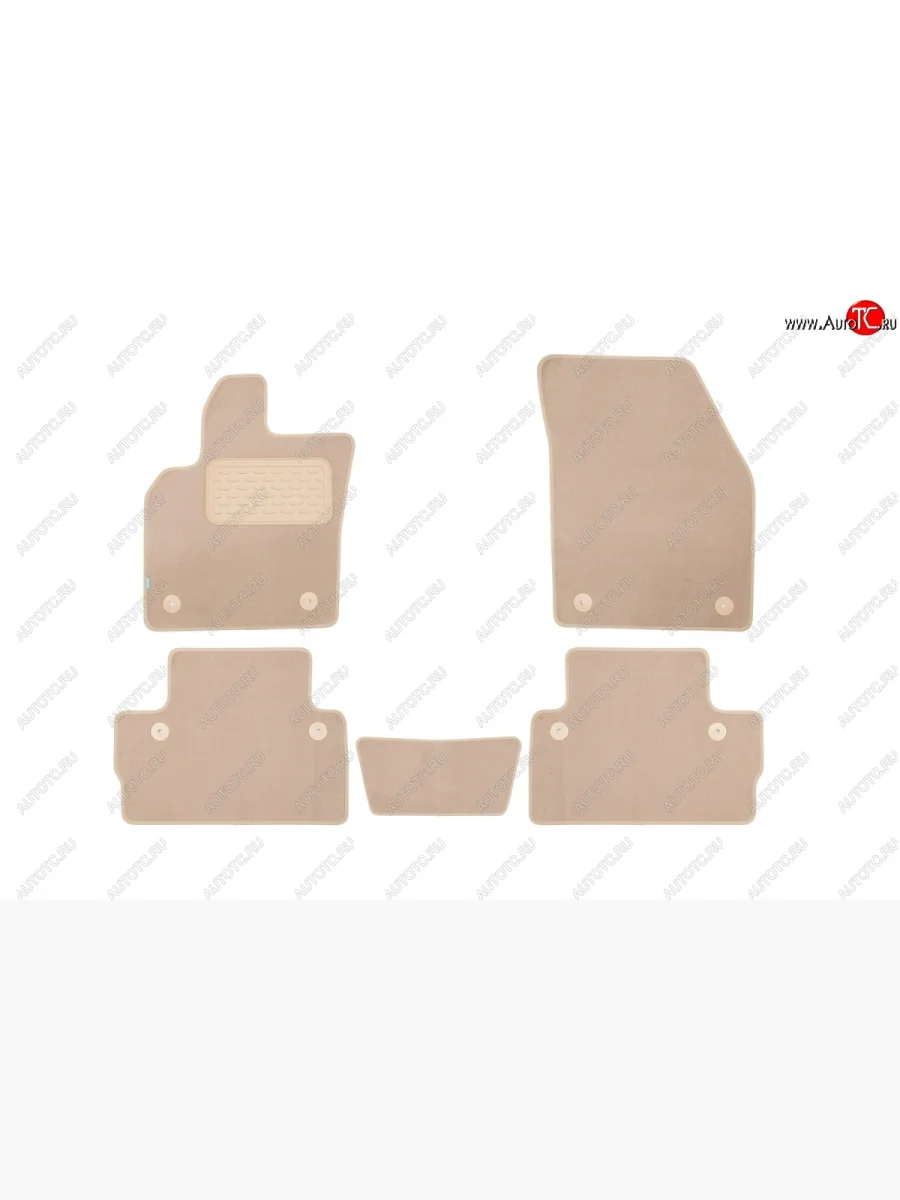 Коврики салона (текстиль) Klever Premium Volvo C30 хэтчбэк 3 дв.  дорестайлинг (2006-2009) (Бежевый)  в Самаре Самарской области