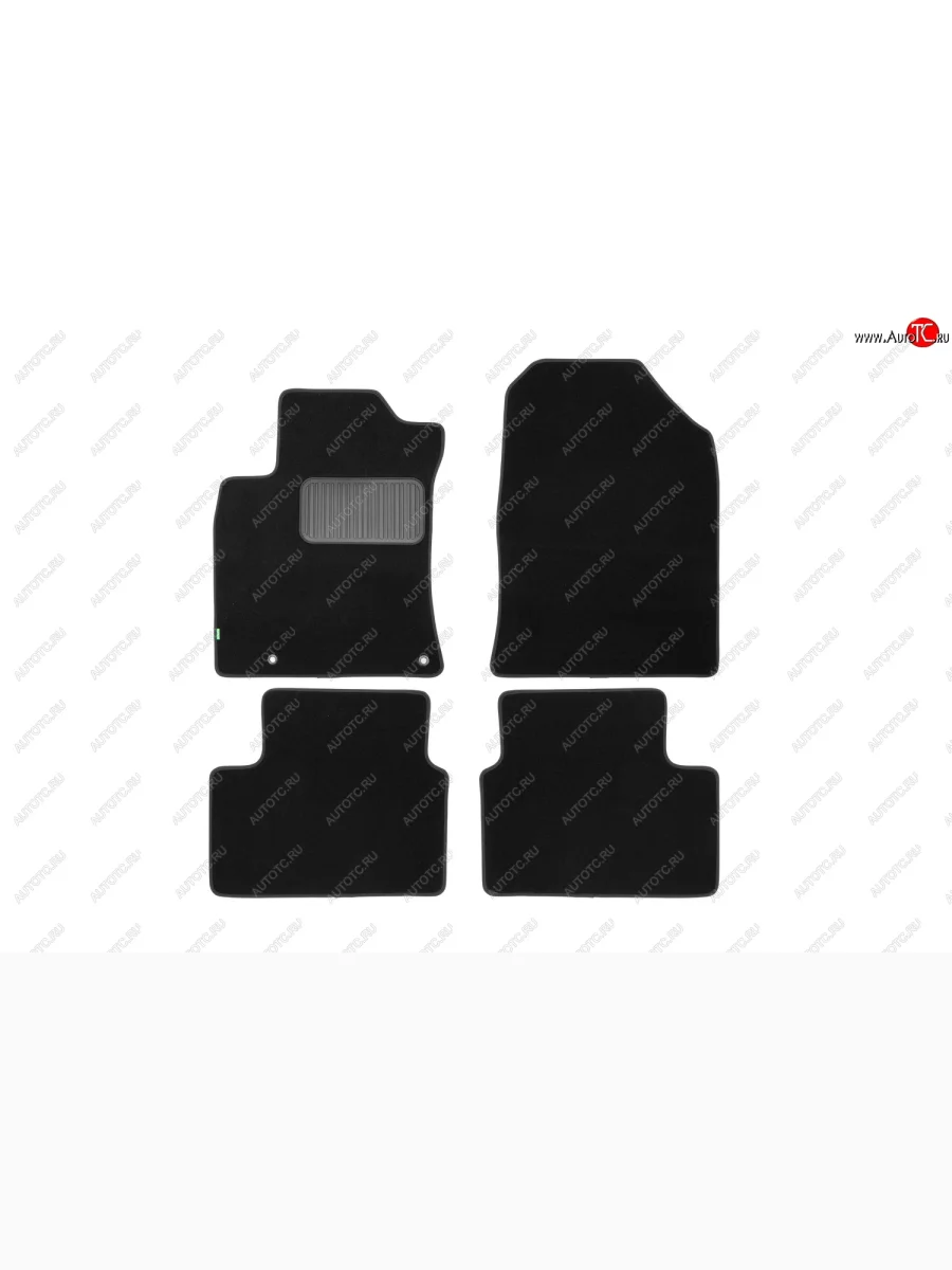 Коврики в салон Klever Standart (текстиль, 4 шт., подпятник, оверлок) KIA Ceed 3 CD хэтчбэк (2018-2025) (Черный)  с доставкой в г. Керчь