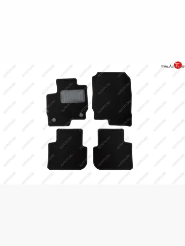 Коврики в салон Klever Standart (текстиль, 4 шт., подпятник, оверлок) Mitsubishi Colt Z20, Z30 хэтчбэк 3 дв. дорестайлинг (2002-2009) (Черный)