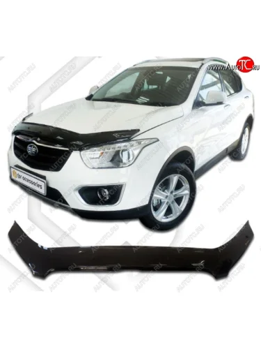 Дефлектор капота CA-Plastiс (Classic черный) FAW Besturn X80 дорестайлинг (2014-2019)