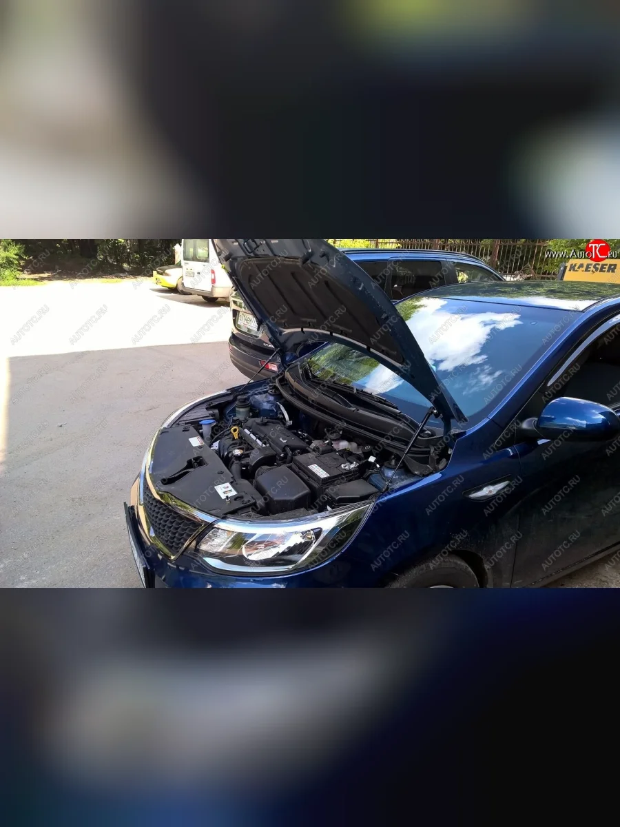 Упоры капота Russtal KIA Rio 3 QB хэтчбек 5 дв. рестайлинг (2015-2017)  в Керчи Республика Крым