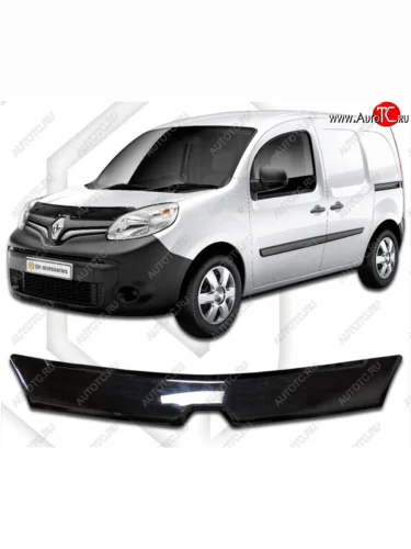 Дефлектор капота CA-Plastiс (Classic черный) Renault Kangoo KW0 рестайлинг (2013-2016)
