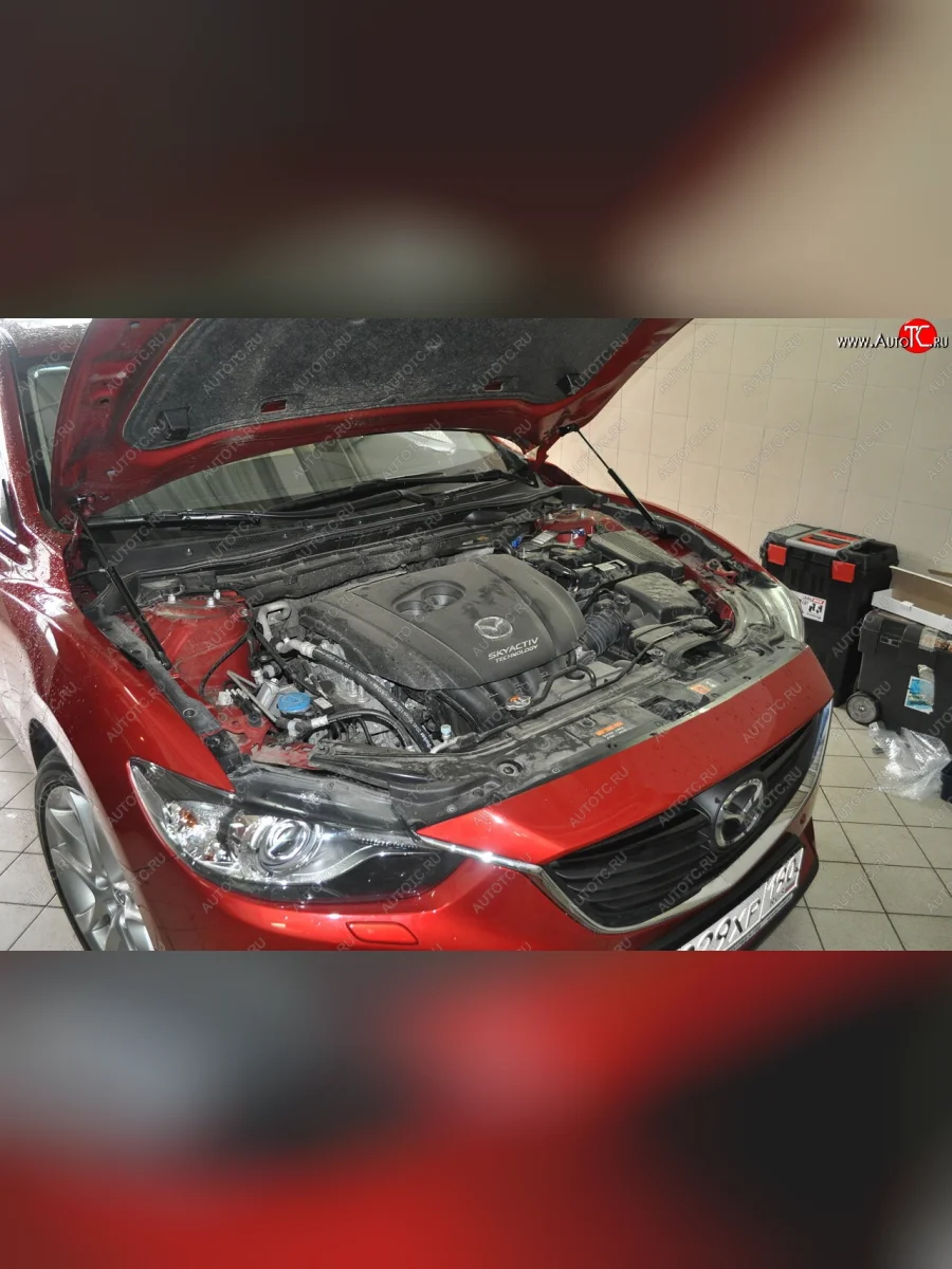 Упоры капота Russtal Mazda 6 GJ дорестайлинг седан (2012-2015)  с доставкой в г. Керчь