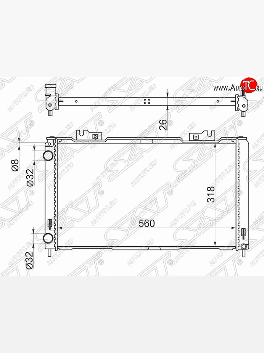 Радиатор двигателя (Halla) SAT Лада ВАЗ Приора 2172 хэтчбек дорестайлинг (2008-2014)  с доставкой в г. Керчь