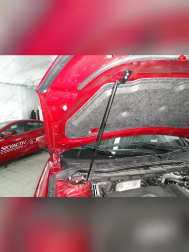 Упоры капота Russtal (1 штука) Mazda CX-5 KE дорестайлинг (2011-2014)