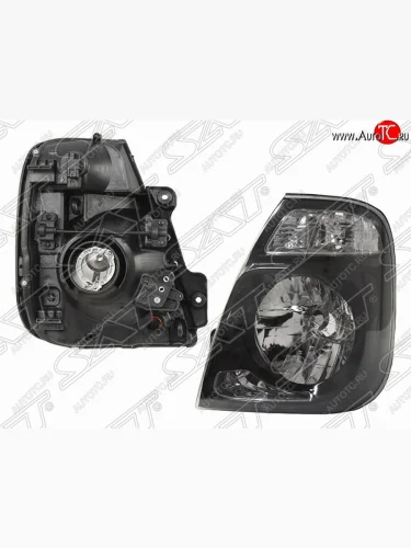 Левая передняя фара SAT (левая, черная) KIA Bongo 4 PU рестайлинг (2012-2025)