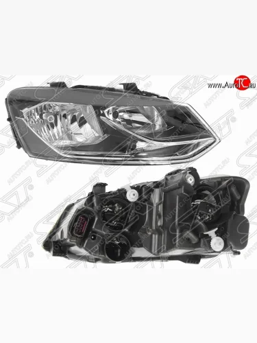 Правая фара SAT Volkswagen Polo Mk5 6R,6C,61 седан рестайлинг (2015-2020)