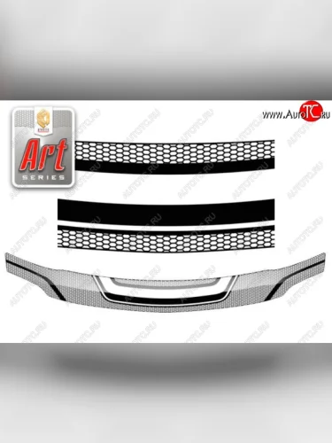 Дефлектор капота CA-Plastiс (Серия Art графит) Renault Logan 1 дорестайлинг (2004-2010)