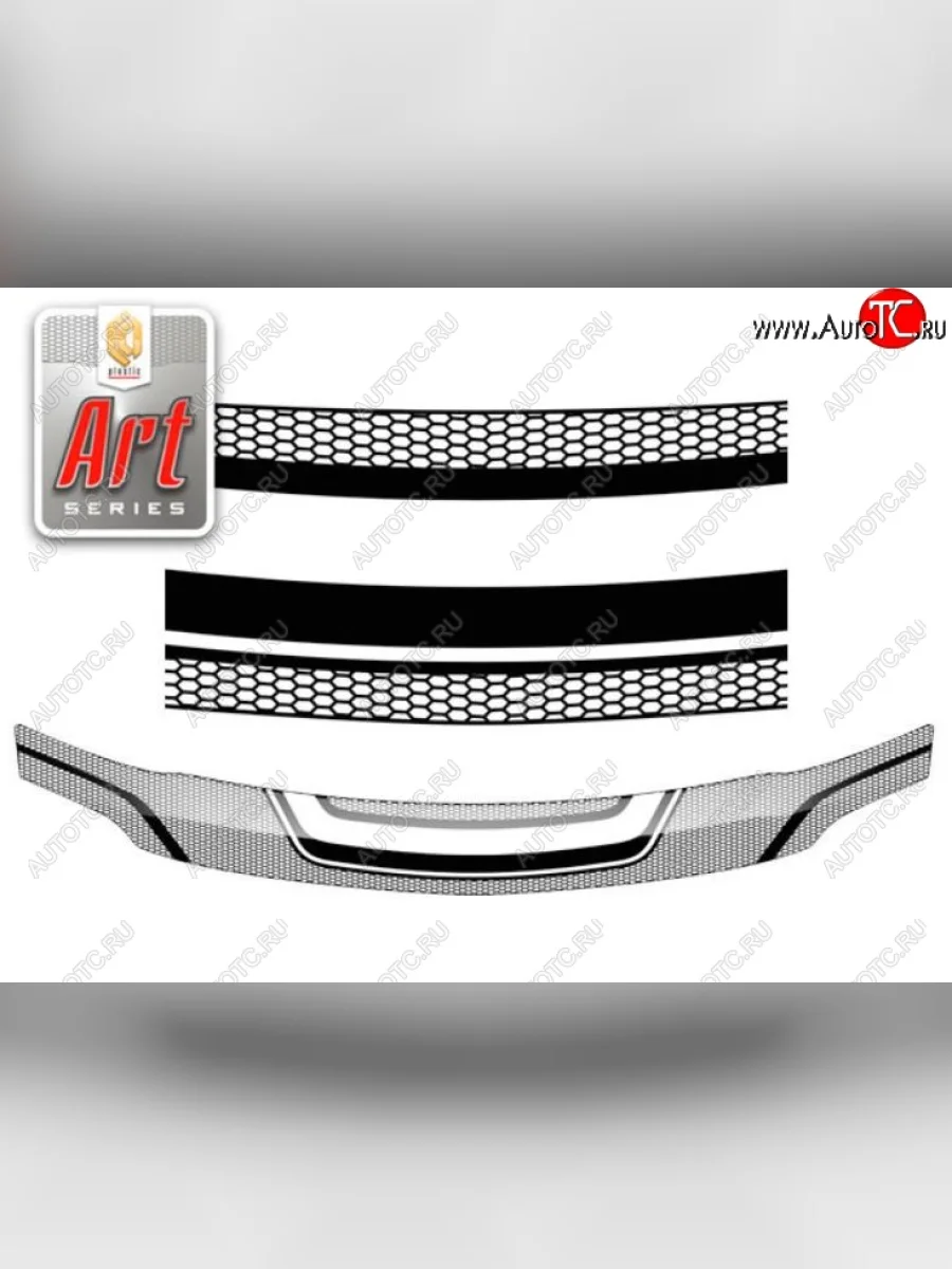 Дефлектор капота CA-Plastiс Renault Logan 1 дорестайлинг (2004-2010) (Серия Art серебро)  в Керчи Республика Крым