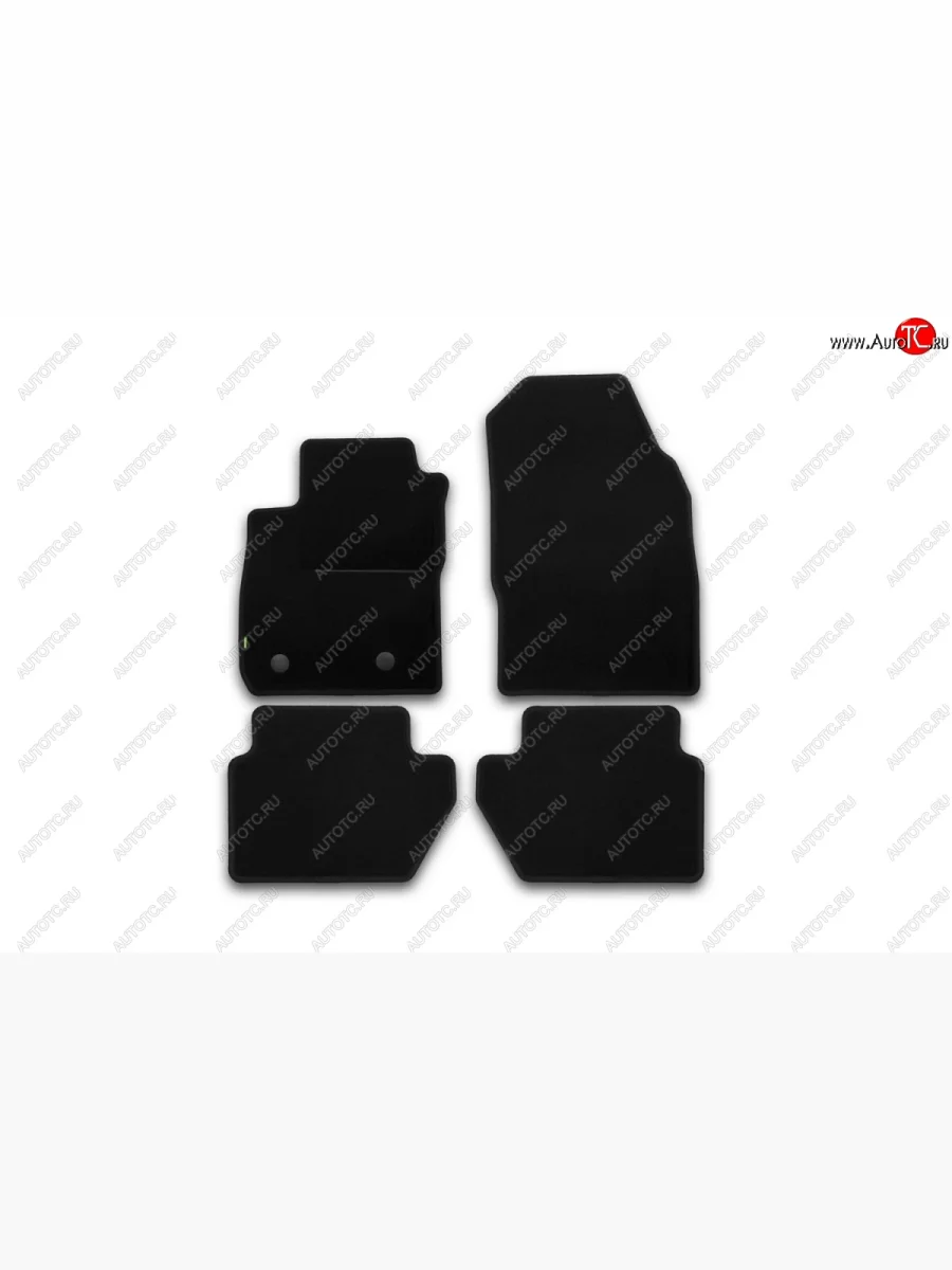 Коврики в салон Klever Econom (текстиль, 4 шт., без подпятника, оверлок) Ford EcoSport B515 рестайлинг (2017-2019) (Черный)  с доставкой в г. Керчь