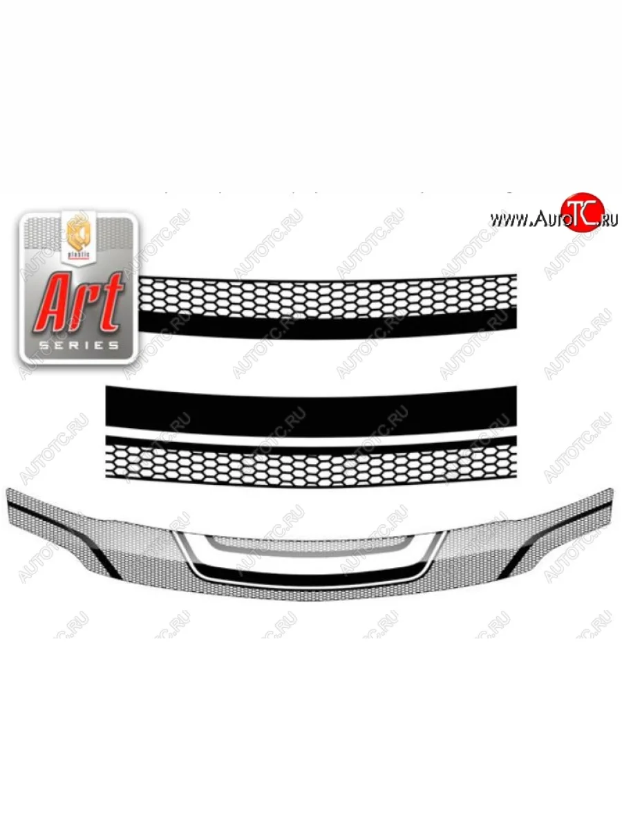 Дефлектор капота CA-Plastiс Renault Logan 1 рестайлинг (2010-2016) (Серия Art черная)  в Самаре Самарской области