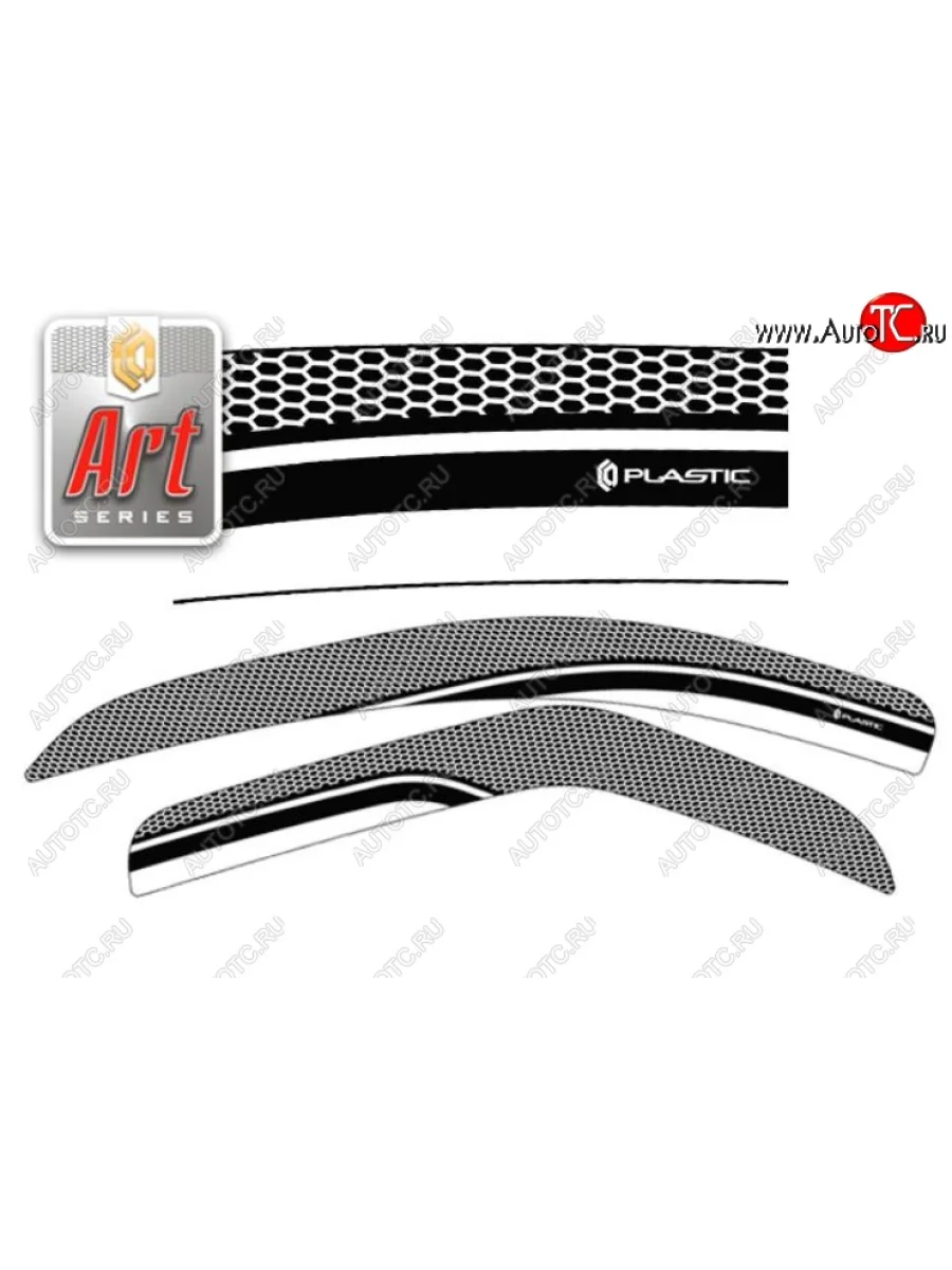 Дефлектора окон CA-Plastic Renault Logan 1 рестайлинг (2010-2016) (Серия Art графит, Без хром.молдинга)  в Воронеже Воронежской области