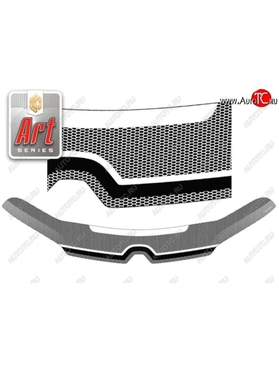 Дефлектор капота CA-Plastiс Renault Sandero 2 дорестайлинг (2014-2018) (Серия Art графит)  в Воронеже Воронежской области