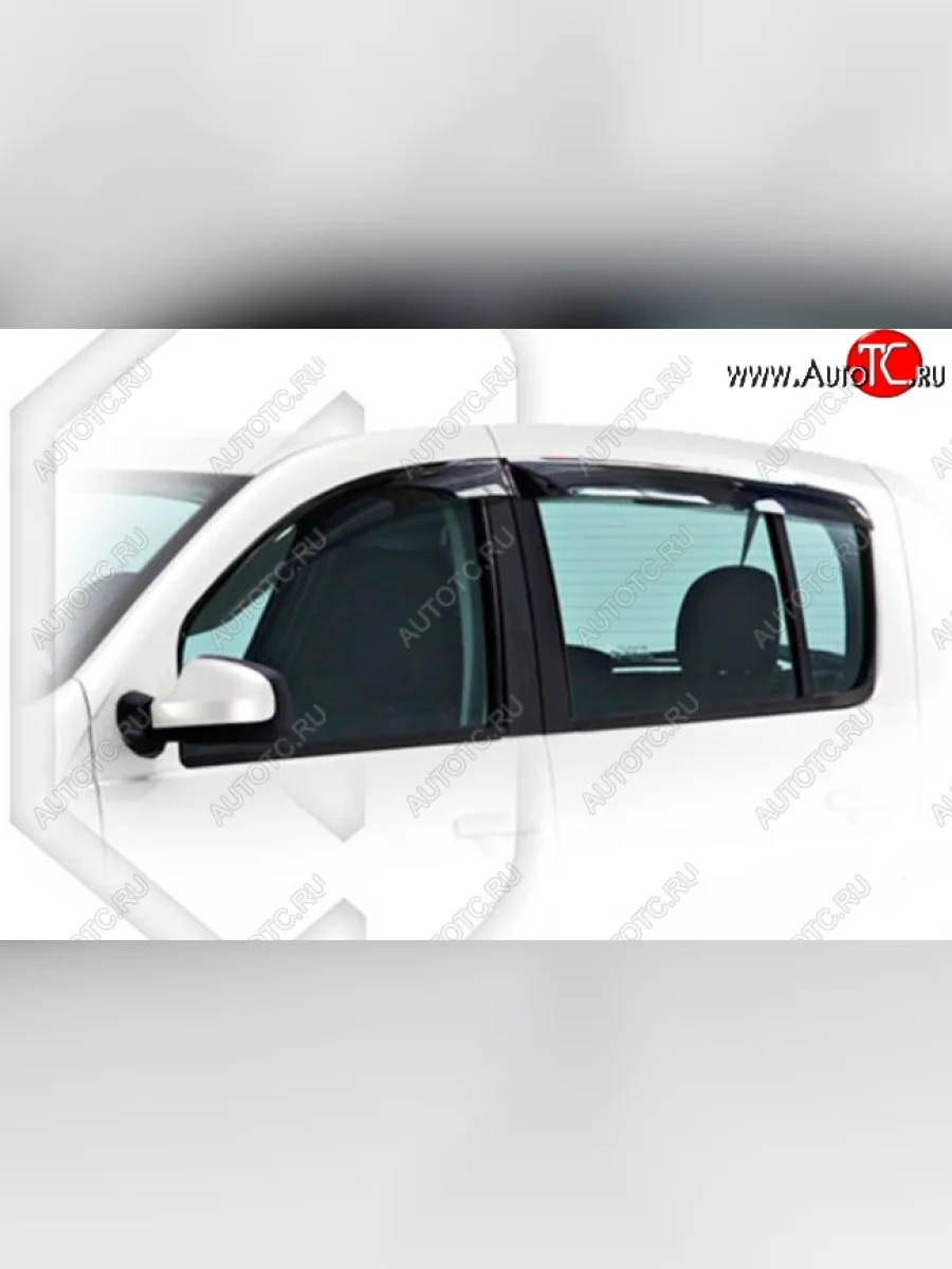 Дефлектора окон CA-Plastic Renault Sandero 2 дорестайлинг (2014-2018) (Classic полупрозрачный)  в Воронеже Воронежской области