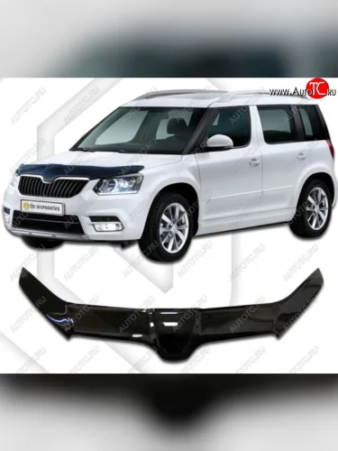 Дефлектор капота CA-Plastiс exclusive (Classic черный) Skoda Yeti (2013-2018)