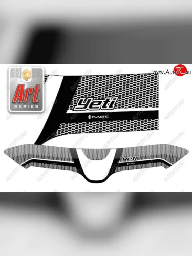 Дефлектор капота CA-Plastiс exclusive (Серия Art графит) Skoda Yeti (2013-2018)