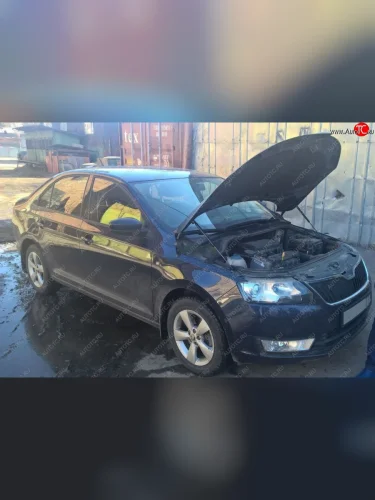 Упоры капота Russtal (2 штуки) Skoda Rapid NH3 дорестайлинг лифтбэк (2012-2017)