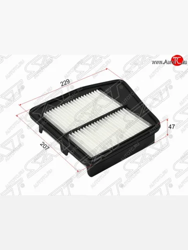 Фильтр воздушный двигателя SAT (2.0) Honda Accord ( 8 CU,  8 CW) (2008-2013) седан дорестайлинг, универсал дорестайлинг, седан рестайлинг, универсал рестайлинг