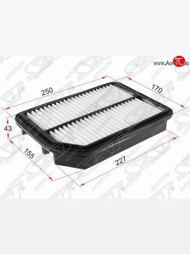Фильтр воздушный двигателя SAT (1.6 G4FC) KIA Cerato  1 LD (2003-2008) седан дорестайлинг, хэтчбэк, седан рестайлинг