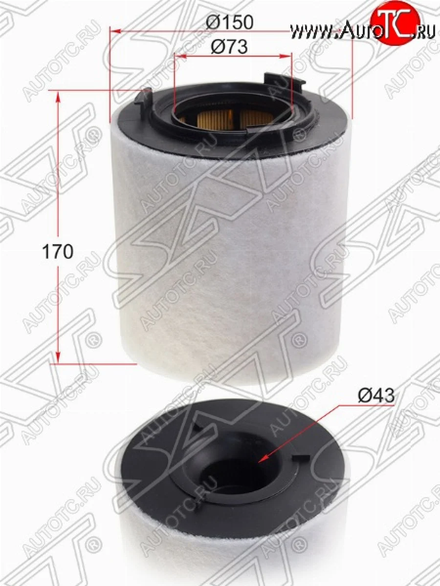 Фильтр воздушный двигателя SAT (1.2 /1.4 TSI)  Audi A1 (2010-2025), Seat Ibiza (2008-2016), Seat Toledo (2011-2018), Skoda Rapid (2012-2020), Volkswagen Polo (2009-2020)  в Воронеже Воронежской области