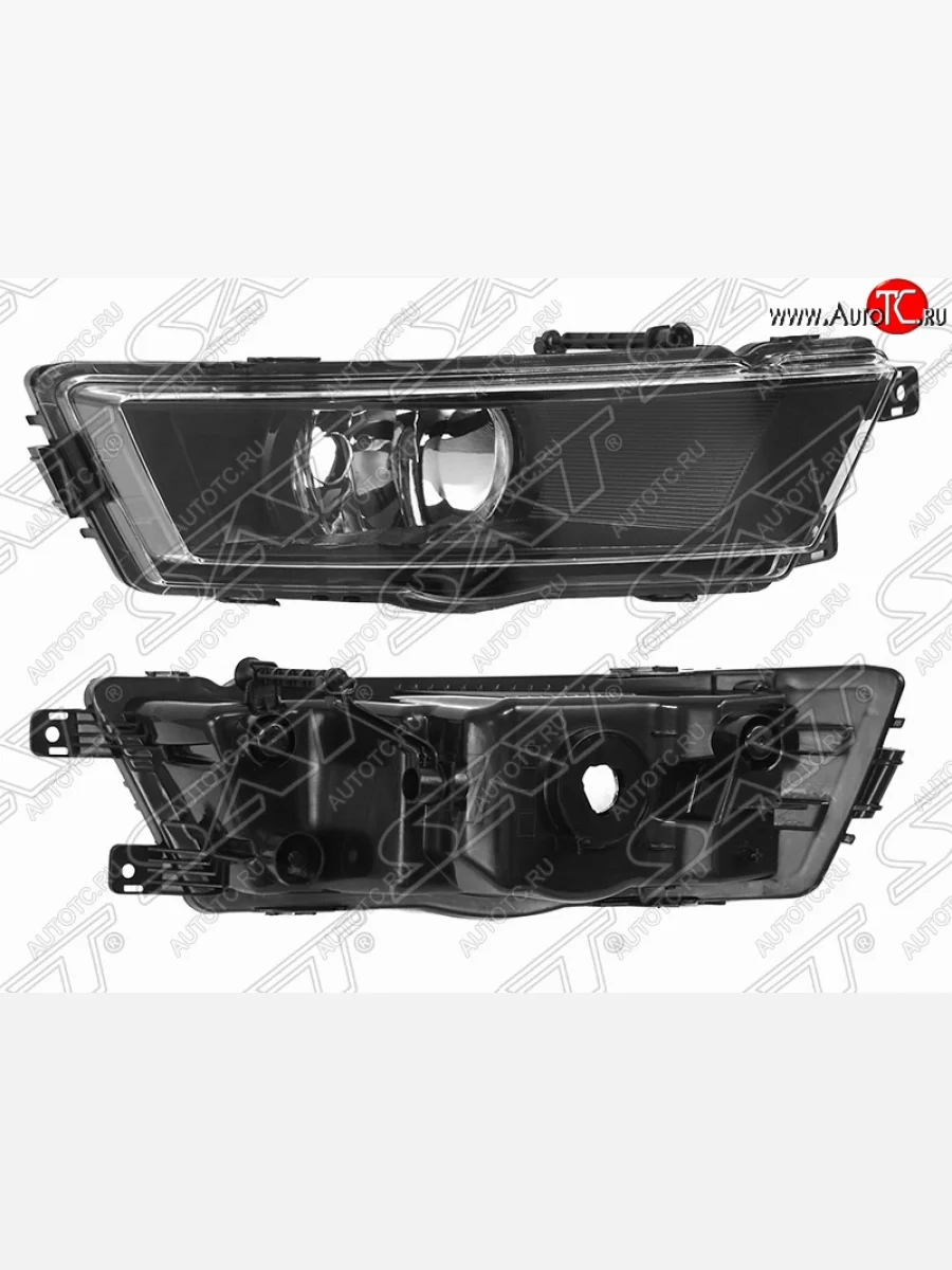 Правая противотуманная фара (чёрная) SAT Skoda Rapid ( NH3, NH1) (2012-2017) дорестайлинг лифтбэк, хэтчбэк дорестайлинг с доставкой в г. Кемерово