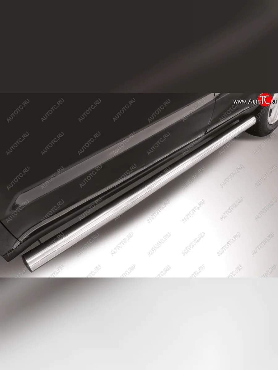 Защита порогов Slitkoff (d76 мм) Geely Emgrand X7 1-ый рестайлинг (2015-2018) (Нержавейка, Полированная)  в Керчи Республика Крым