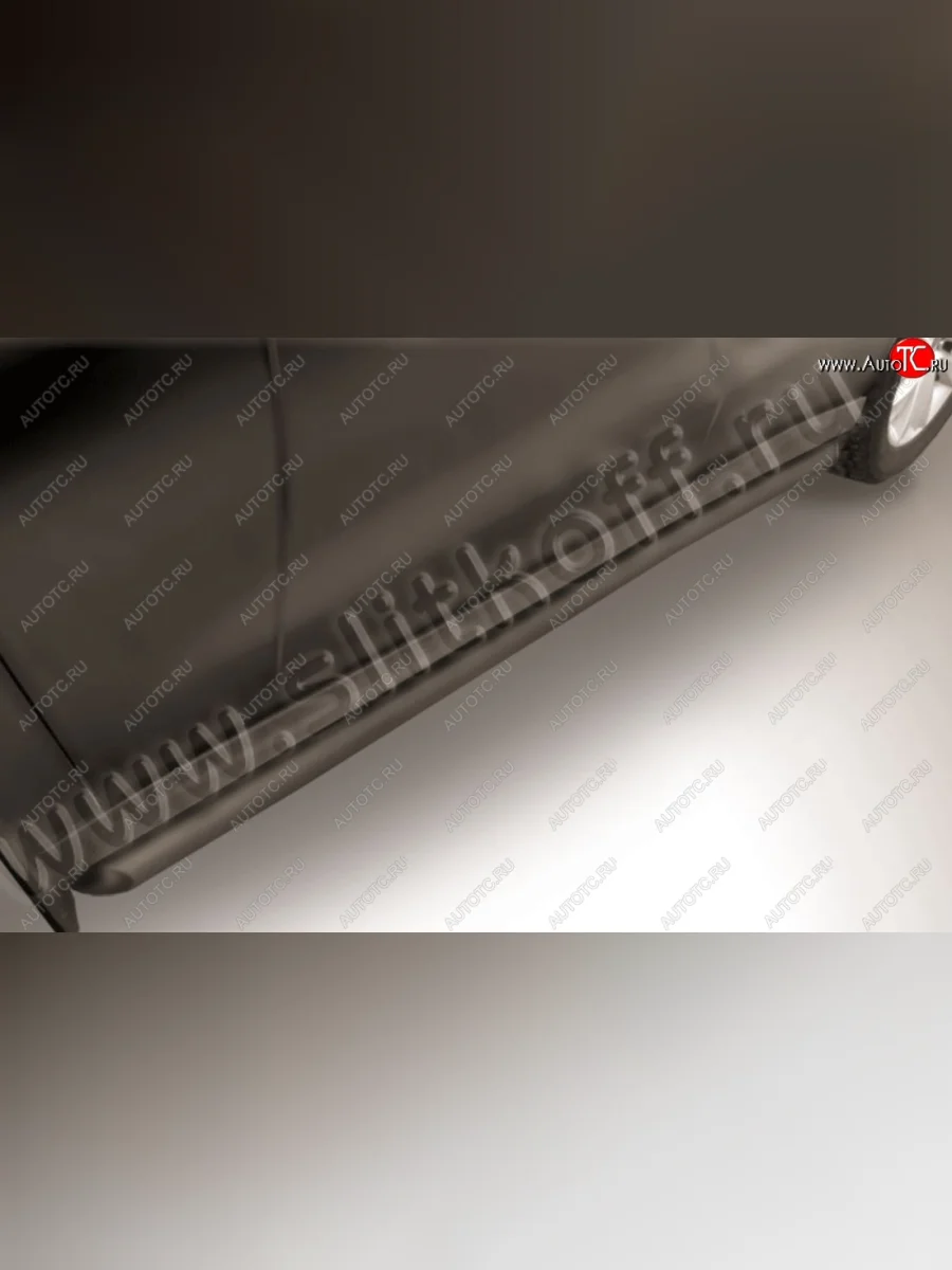 Защита порогов Slitkoff (d57 мм, с гибами) Haval H2 (2014-2021) (Сталь с полимерным покрытием. Цвет: чёрный)  в Перми Пермском крае