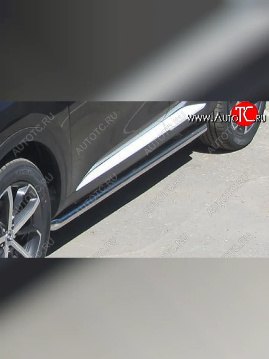 Защита порогов Slitkoff (d57 мм) Haval H9 1-ый рестайлинг (2017-2019) (Нержавеющая сталь)  в Керчи Республика Крым