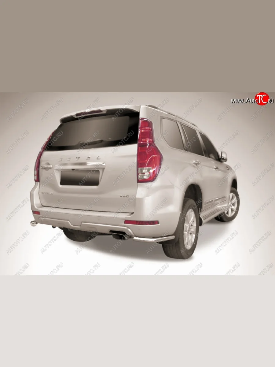 Защита порогов Slitkoff (уголки, d57 мм) Haval H9 1-ый рестайлинг (2017-2019) (Нержавеющая сталь)  в Керчи Республика Крым