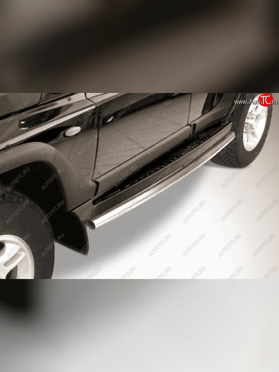 Защита порогов Slitkoff (d57 мм) ТАГАЗ Tager 5d (2008-2012) (Нержавейка, Полированная)  в Самаре Самарской области