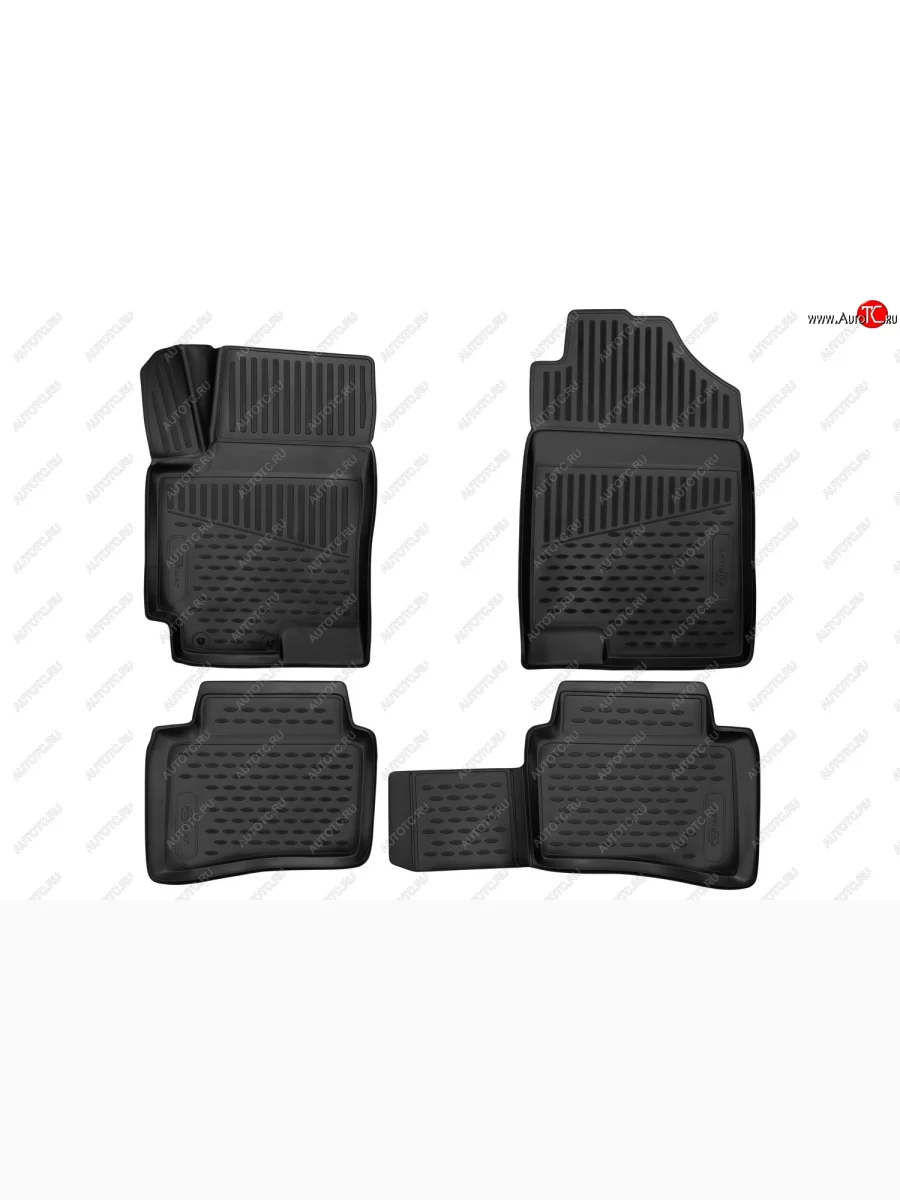 Комплект 3D ковриков в салон с повышенной износостойкостью Format KIA Rio 4 FB дорестайлинг седан (2016-2020)  в Керчи Республика Крым