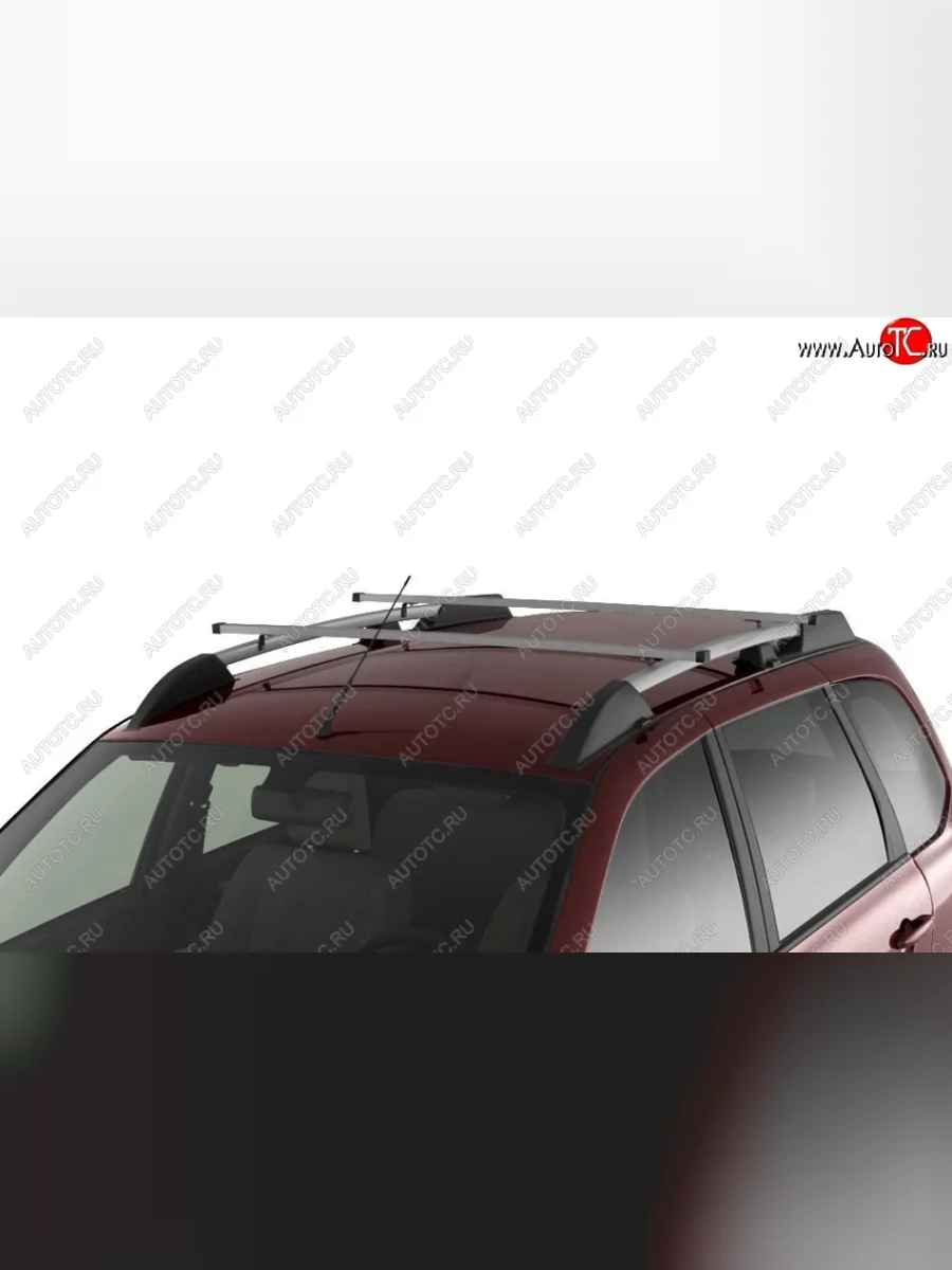 Рейлинги усиленные с поперечинами Petroil Tuning  Лада ВАЗ Калина (2004-2013) 1117 (Серебристый муар, Крыша с ребром жесткости)  в Воронеже Воронежской области