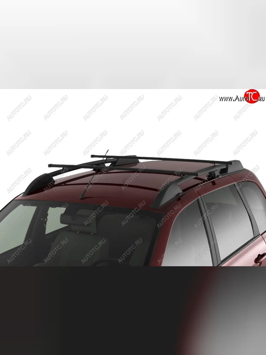 Рейлинги усиленные с поперечинами Petroil Tuning  Лада ВАЗ Калина (2004-2013) 1117 (Черный муар, крыша с ребром жесткости)  в Самаре Самарской области