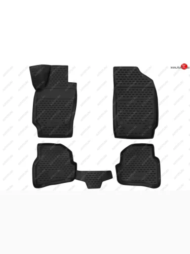 Комплект 3D ковриков в салон с повышенной износостойкостью Format Volkswagen Polo Mk5 6R,6C,61 седан дорестайлинг (2009-2015)