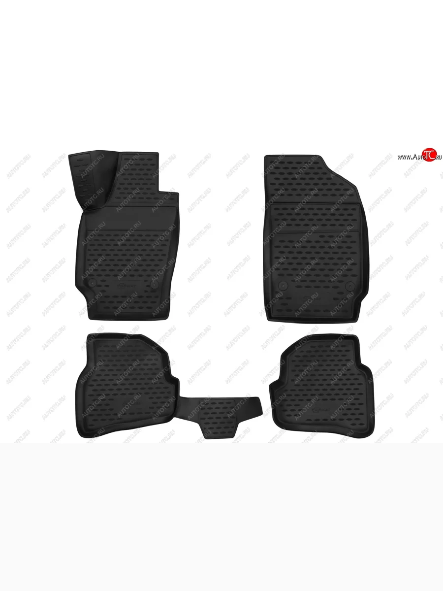 Комплект 3D ковриков в салон с повышенной износостойкостью Format Volkswagen Polo Mk5 6R,6C,61 седан дорестайлинг (2009-2015)  в Самаре Самарской области