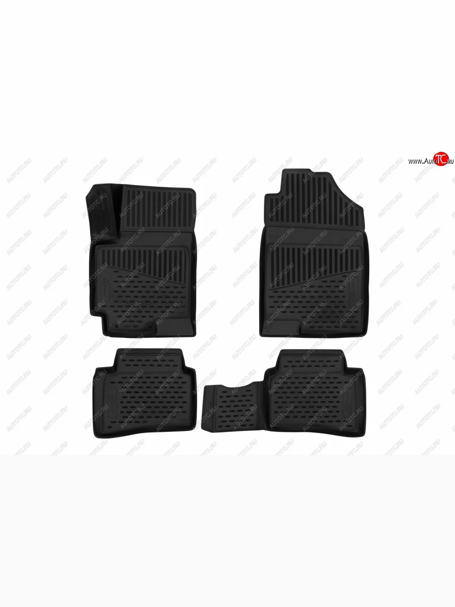 Комплект 3D ковриков в салон с повышенной износостойкостью (комплектация Comfort) Format Hyundai Solaris HCR седан дорестайлинг (2017-2020)  в Перми Пермском крае