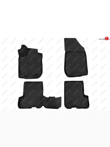 Комплект 3D ковриков в салон с повышенной износостойкостью Format Renault Sandero 2 рестайлинг (2018-2025)