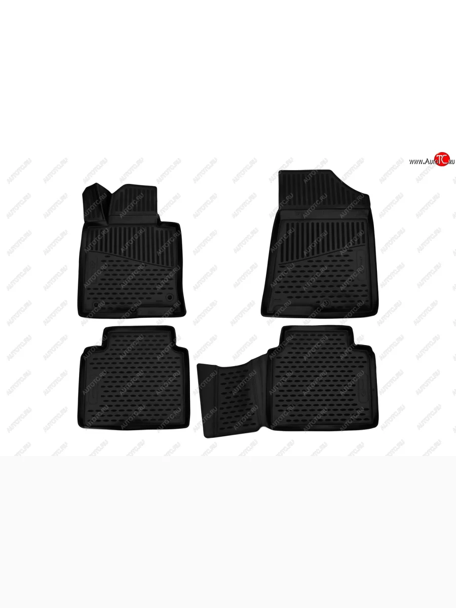 Комплект 3D ковриков в салон с повышенной износостойкостью (АКПП) Format KIA Optima 4 JF дорестайлинг седан (2016-2018)  с доставкой в г. Керчь