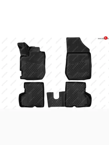 Комплект 3D ковриков в салон с повышенной износостойкостью Format Renault Kaptur дорестайлинг (2016-2020)