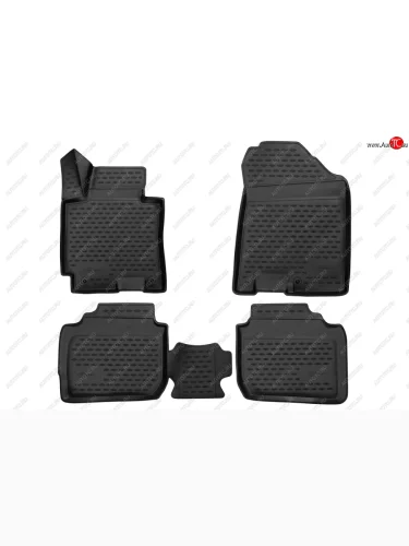 Комплект 3D ковриков в салон с повышенной износостойкостью Format KIA Cerato 3 YD дорестайлинг седан (2013-2016)